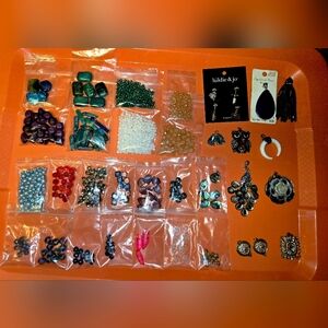 Bundle For Making Jewelry Real Gemstones,rocks, Glass,charms,pendent